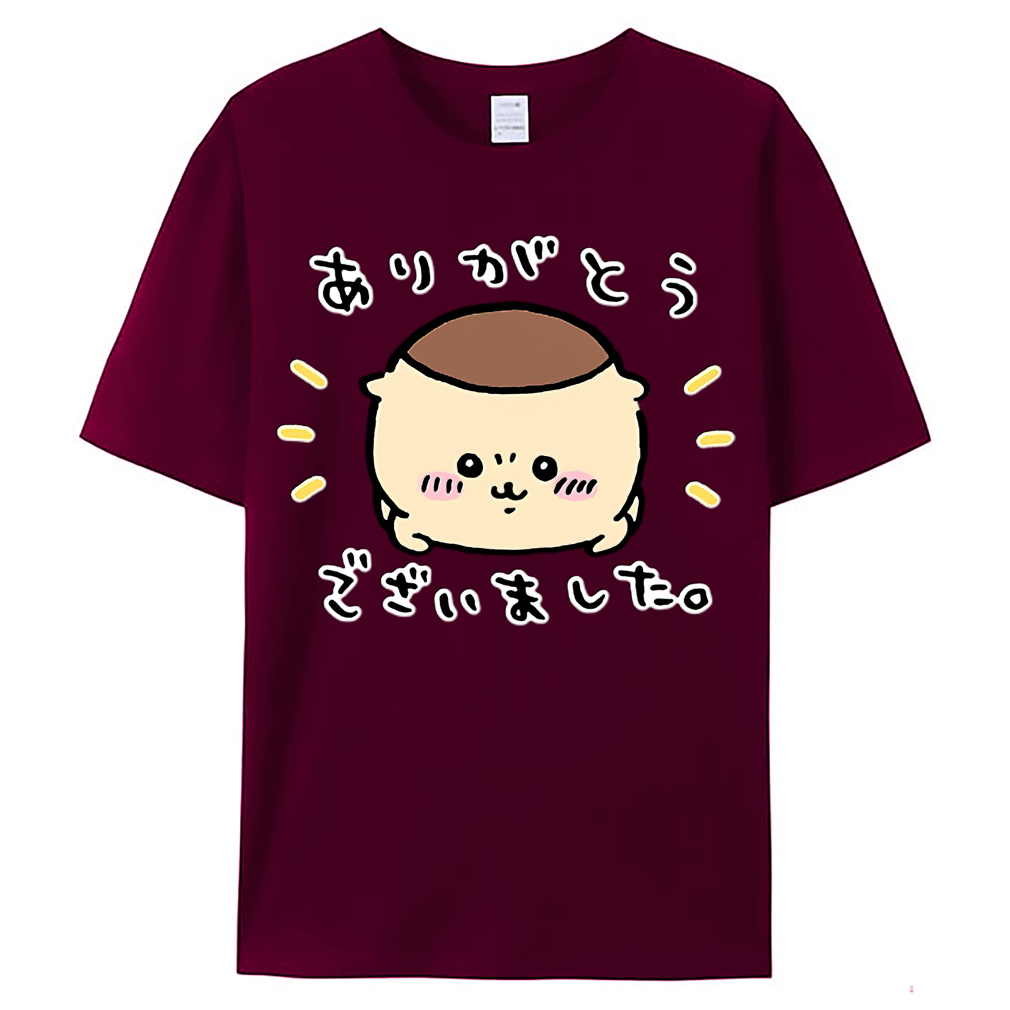（画像用） ちいかわ くりまんじゅう Chii-kawa kuri manjū レディースカジュアルプリントTシャツ（綿100％）